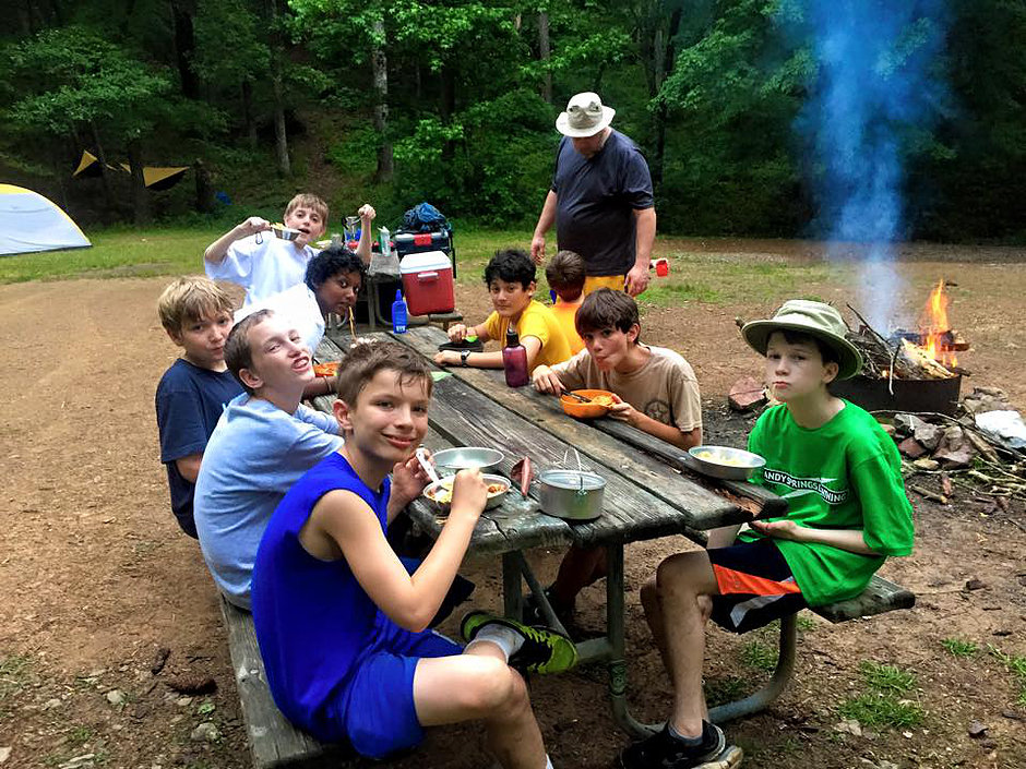 Dinner on a campout